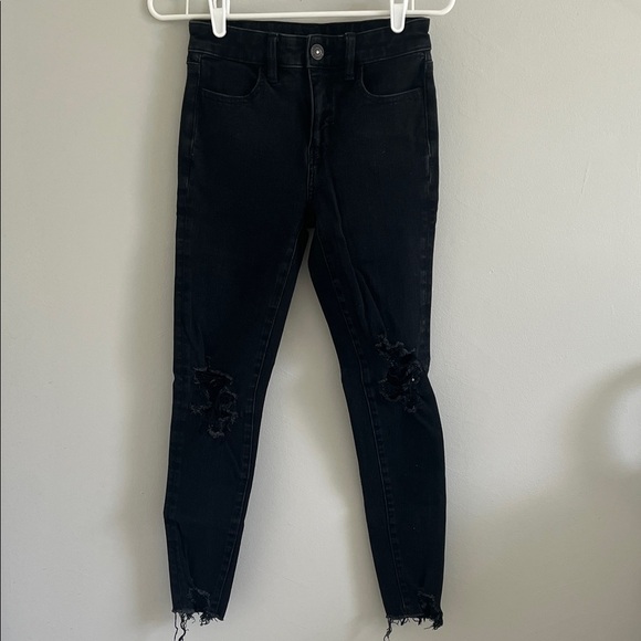 American Eagle Black Distressed Jeans - Picture 1 of 1